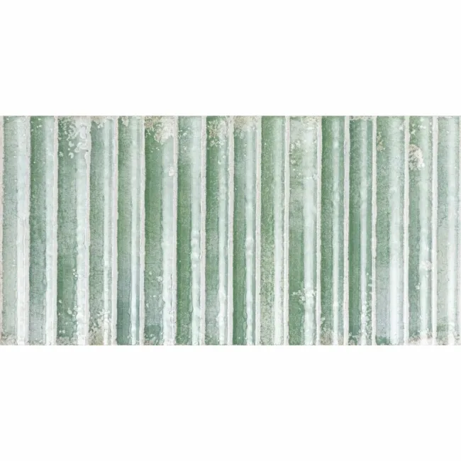Meraki Turquoise Green Gloss Kitt-Kat Mosaic Effect Wall Tiles