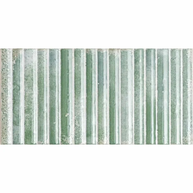 Meraki Turquoise Green Gloss Kitt-Kat Mosaic Effect Wall Tiles