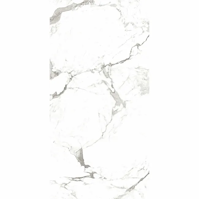 Modern Statuario Polished Marble Effect Tiles 600x1200