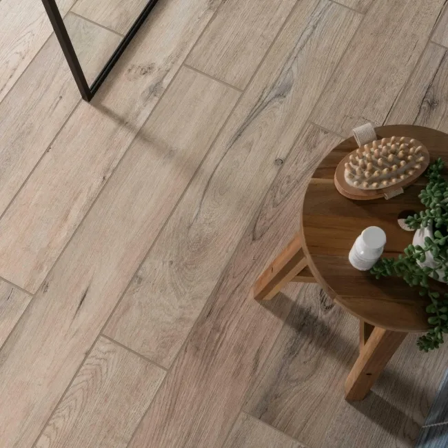 Muniellos Oak Anti-Slip Brown Wood Effect Porcelain Wall and Floor Tiles