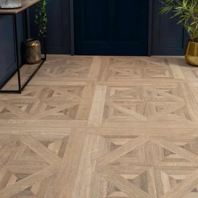 Galloway Oak Brown Matt Parquet Wood Effect Floor Tiles