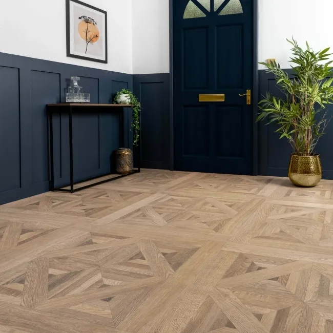 Galloway Oak Brown Matt Parquet Wood Effect Floor Tiles