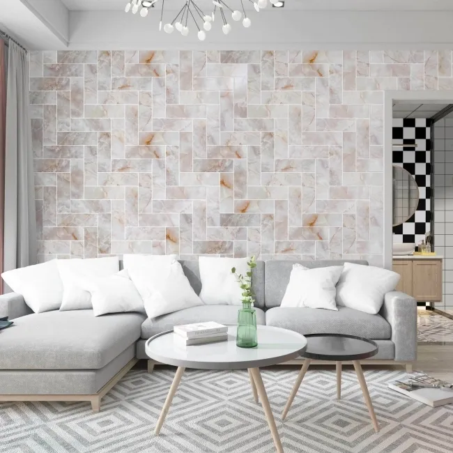 Passion Onyx Blush Pink Marble Effect Wall Tiles