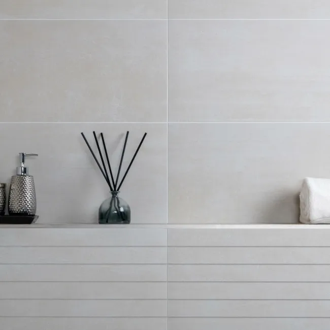 Genoa Ivory Matt Concrete Effect Wall and Floor Tiles
