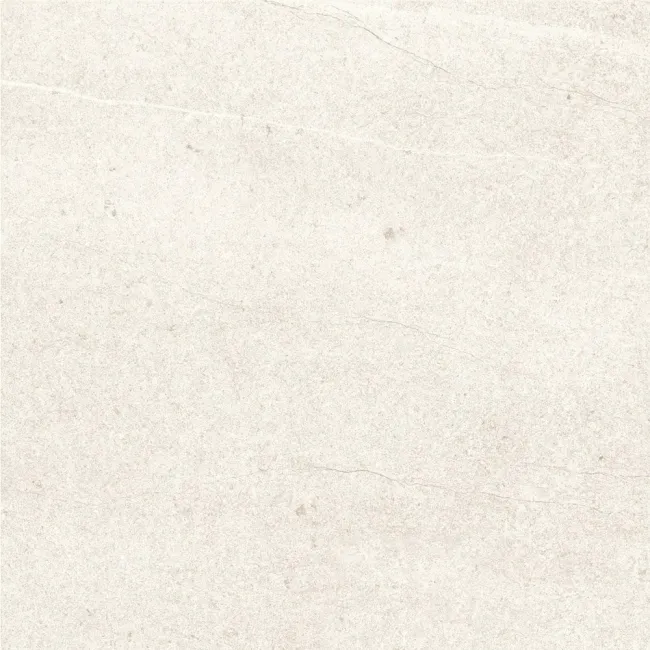 Serenity White Rectified Matt Stone Effect Tile 600x600