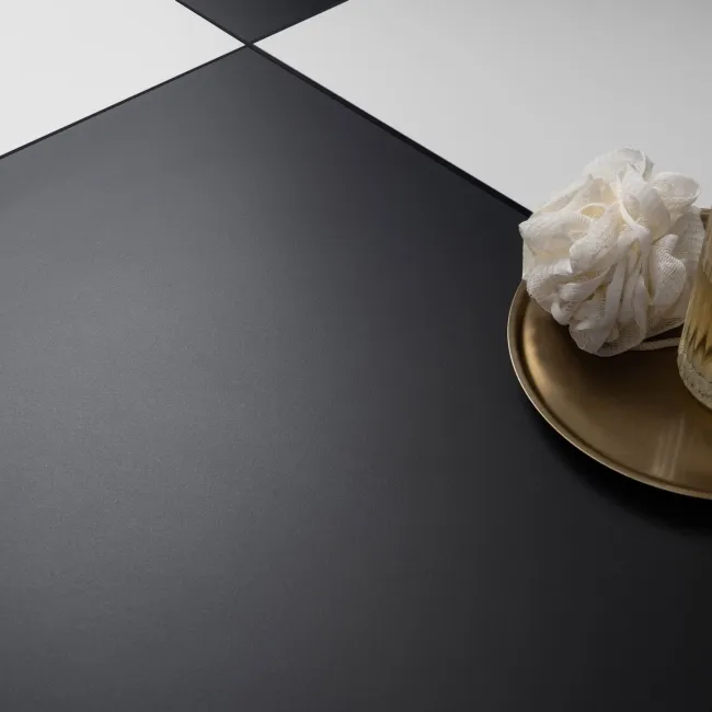 Sorbet Black Matt Plain 598x598 Wall and Floor Tiles