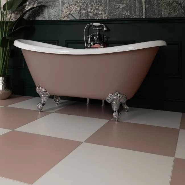 Sorbet White Matt Plain 598x598 Wall and Floor Tiles