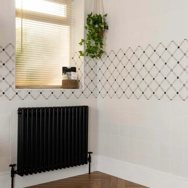 Dante Sand Cross Beige Matt Patterned Wall and Floor Tiles