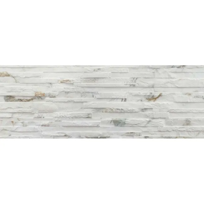 Valentina Alabaster White Splitface Effect Wall Tiles