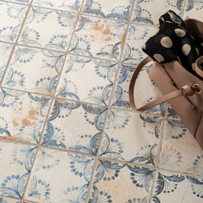 Vecchio Floreale Indigo Vintage Pattern Tiles