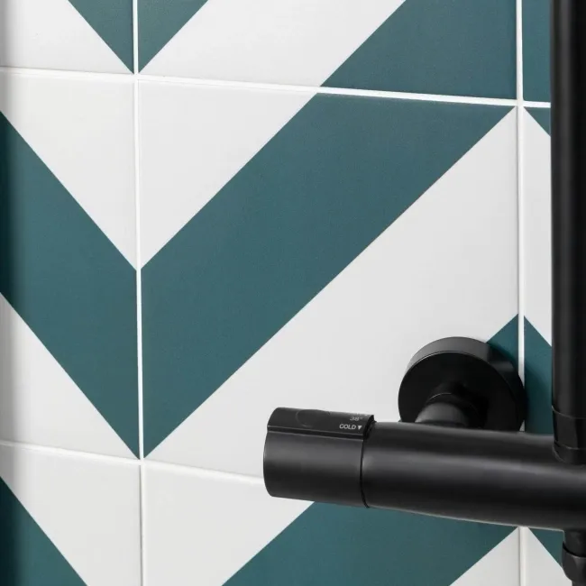 Zebra Green and White Matt Striped Patterned Wall and Floor Tiles