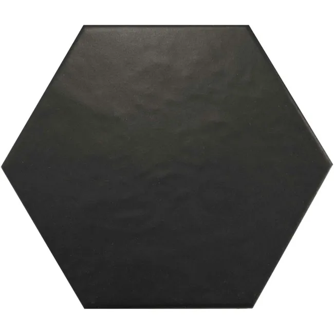 Saga Black Matt Hexagon Wall and Floor Tiles