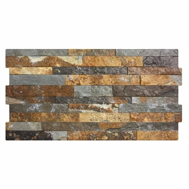 Vesuvius Dark Rustic Porcelain Split Face Effect Wall Tiles