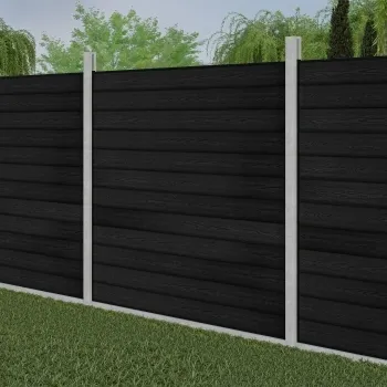 LuxeLine® Black Composite Fence Panel for Own Post 6ft