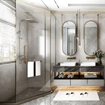 Trepanel Aqua Luxe® Grey Textured Natural Stone Effect Matt SPC Wall Panel 4 Pack (Covers 2.80 SQM)