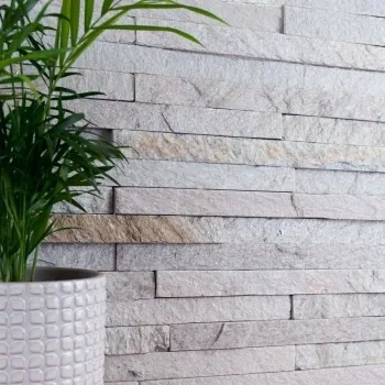 Ledgestone Ice White Split Face Slate 300x150 Tiles