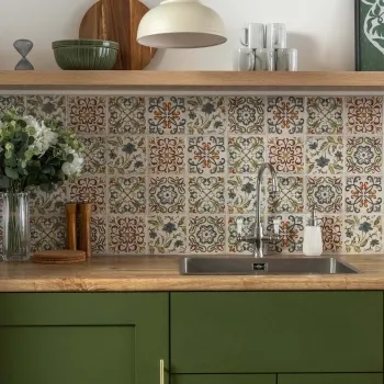 Lucy Flower Embossed Gloss Decor Wall Tiles