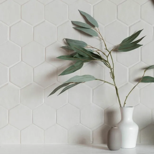 Chalkstone Hexagon Light Grey Matt Stone Effect Wall And Floor Tiles
