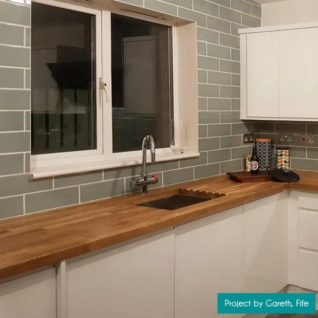 Aquarelle Pistachio Green Brick Tiles