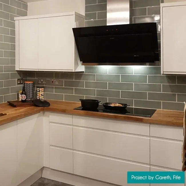 Aquarelle Pistachio Green Brick Tiles