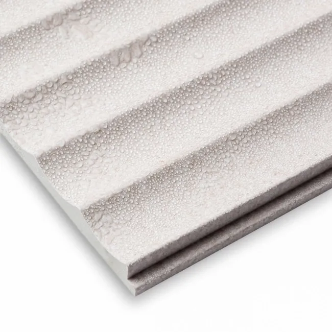 Trepanel Aqua 3D® Waterproof Ivory Stone Effect Reeded Wall Panel 3 Pack (Covers 1.80 SQM)