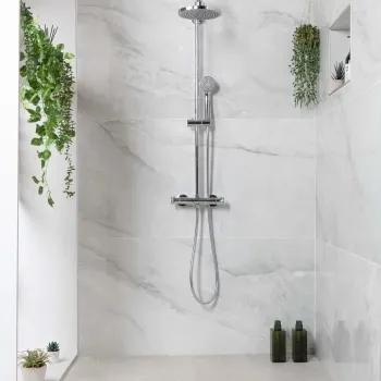 Deluxe Blanco Light Grey Polished Onyx Marble Effect Tiles