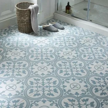 Ledbury Powder Blue Pattern Wall and Floor Tiles
