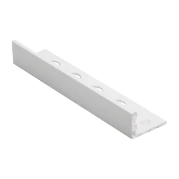 10mm Aluminium Straight Edge White Tile Trim