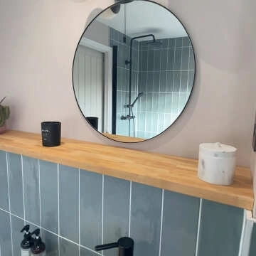 Rustic Cedar Blue Ceramic Gloss Metro Wall Tiles