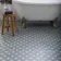 Winslow Blue and White Matt Patterned Floor Tiles