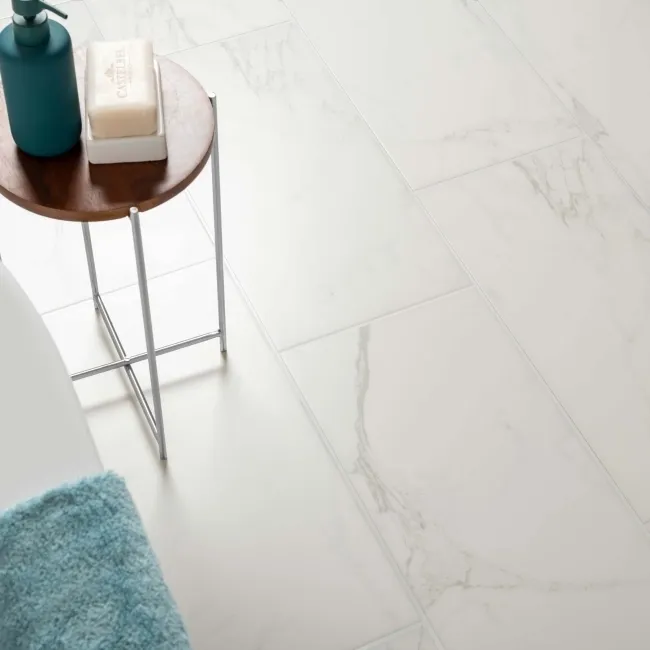 Cappella White Matt Marble Effect 600x300 Wall and Floor Tiles