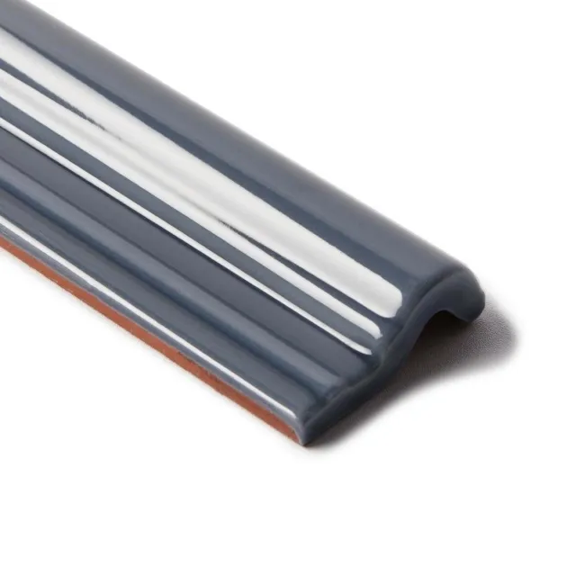 Capsule® Dark Blue Grey Gloss Victorian Border 150x50 Wall Tiles