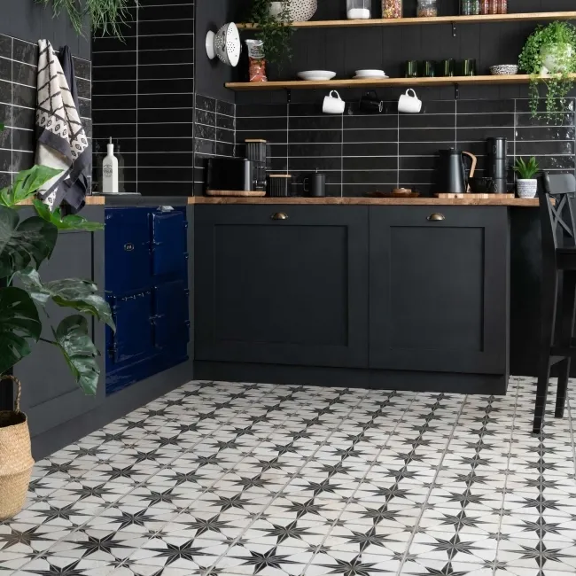 Cinders® Lux Star Noir Layer Tech Pattern Tiles