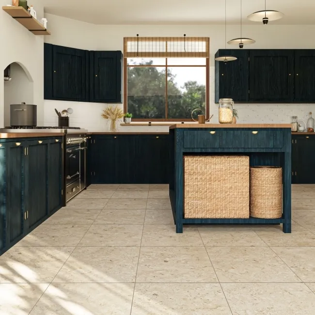 Lockstone Fossil Beige Matt Stone Effect Wall and Floor Porcelain Tiles