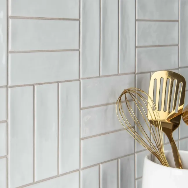 Hamlet White Gloss Brick Wall and Floor Tiles