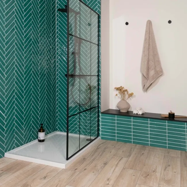 Ivybridge Teal Gloss Metro Wall Tiles 250x50mm