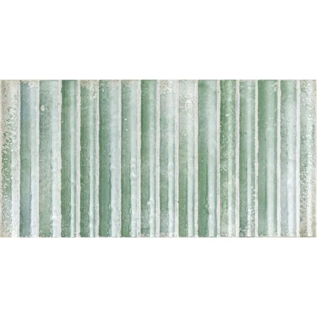 Meraki Turquoise Green Gloss Kitt-Kat Mosaic Effect Wall Tiles