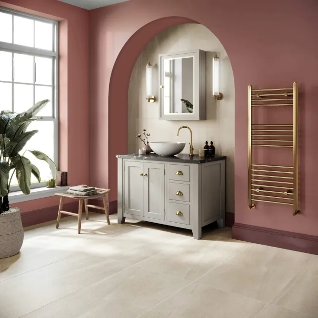 Serenity Oatmeal Beige Matt Stone Effect 600x1200 Wall And Floor Tiles