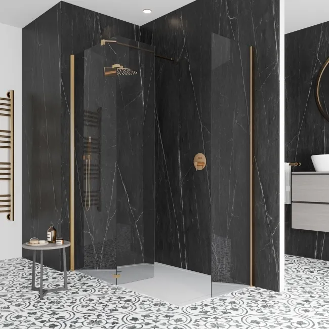 Trepanel Aqua Luxe® Black Marble Effect Embossed Satin SPC XXL Wall Panel