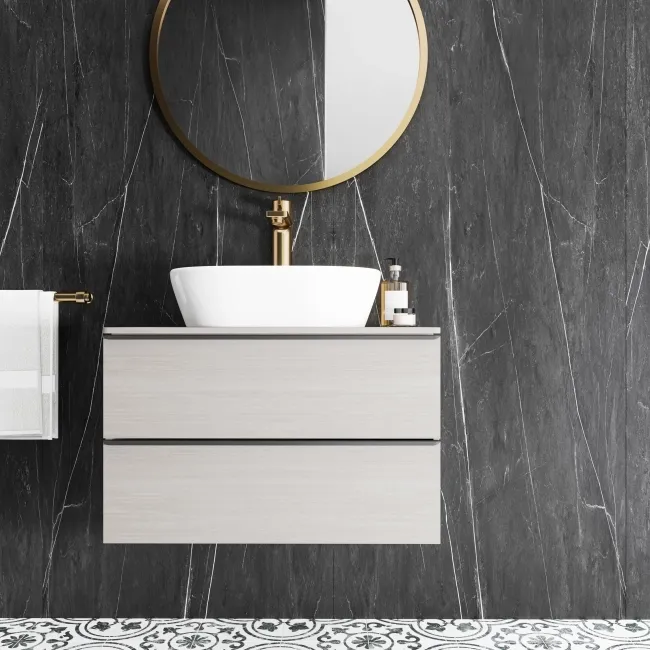 Trepanel Aqua Luxe® Black Marble Effect Embossed Satin SPC XXL Wall Panel