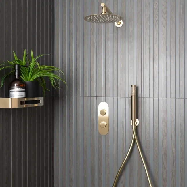 Timber Wood Brown Slat Wengue Ceramic Wall Tile