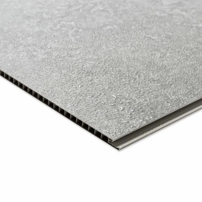 Trepanel Aqua® Matt Grey Concrete Effect PVC Shower Wall Panel