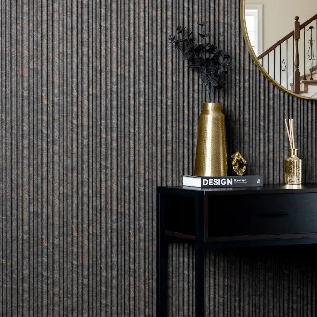 Trepanel Aqua 3D® Waterproof Dark Grey/Gold Marble Effect Grooved Wall Panel 3 Pack (Covers 0.87 SQM)