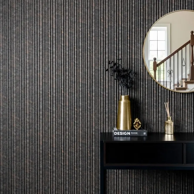 Trepanel Aqua 3D® Waterproof Dark Grey/Gold Marble Effect Grooved Wall Panel 3 Pack (Covers 0.87 SQM)