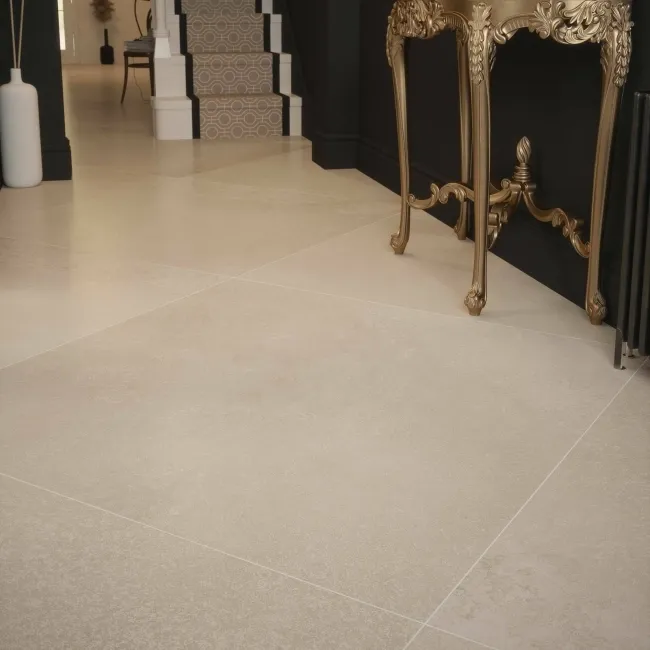 Yuri® Sand Beige 90% Recycled Stone Effect XL Floor Tiles