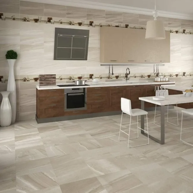Burlington Taupe Grey Stone Effect Wall Tiles 600x200