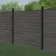 LuxeLine® Light Grey Composite Fence Panel with Buried Aluminium Post 6ft