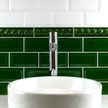 Victorian Green Gloss Mini Metro Wall Tiles