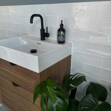 Rustic Ceramic White Gloss Mini Metro Wall Tiles