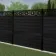 LuxeLine Composite Fence Panel Black 6ft High - Moroccan Decorative Screen with Aluminium Post